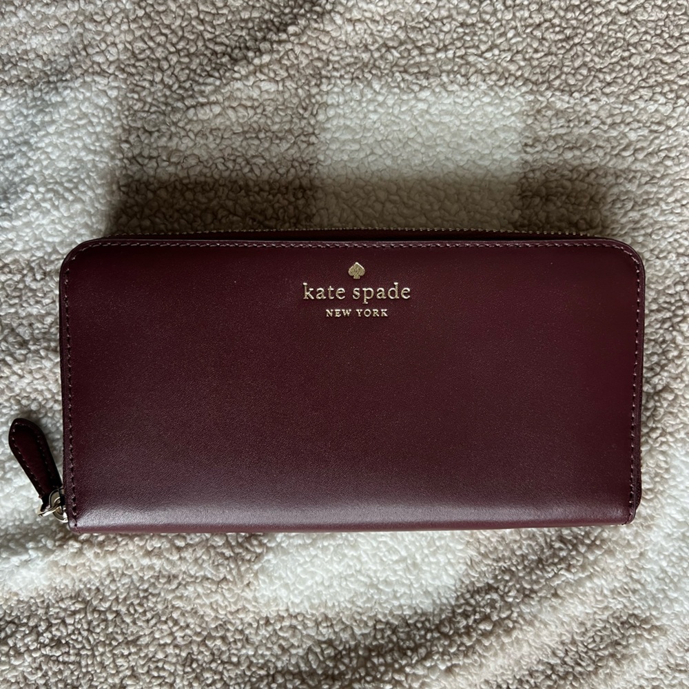 Kate Spade Deep Red Zip Wallet